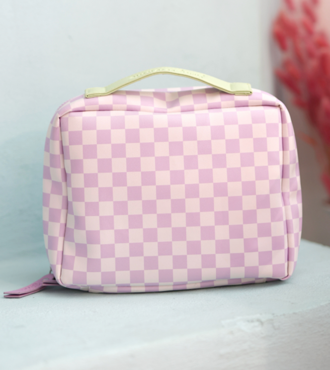 Hanging Organizer - Lavender/Lime Checkered