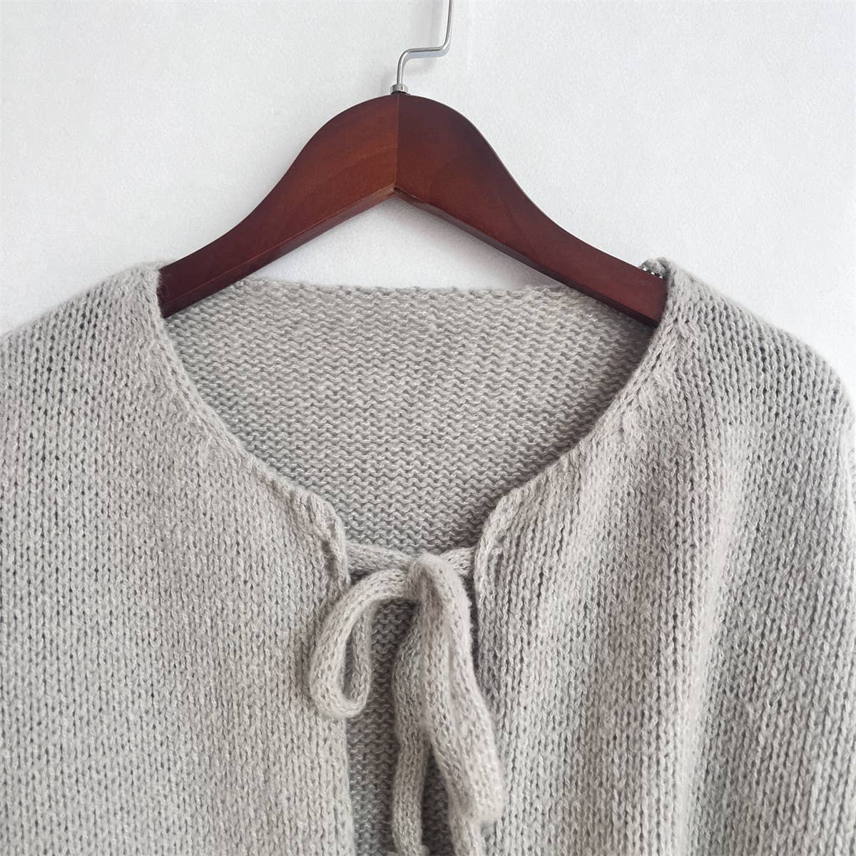 Bow Tie Soft Sweater Jacket