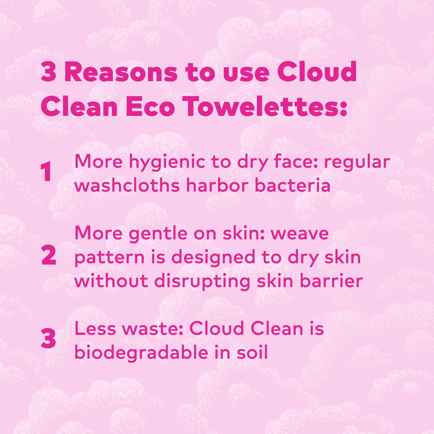 Cloud Clean Eco Towelettes, Certified 100% USDA