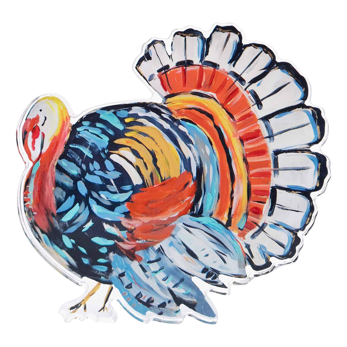 Colorful Turkey Acrylic Stand - Fall Decor