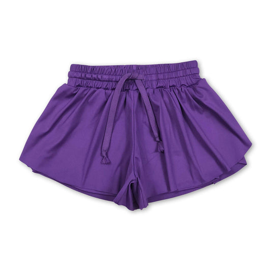 Purple Girls Activewear Shorts