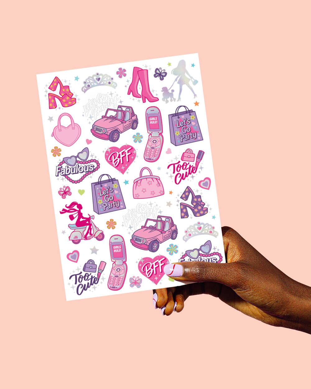 Kids Barbie Temporary Tattoos | Pink party favors, girl bday