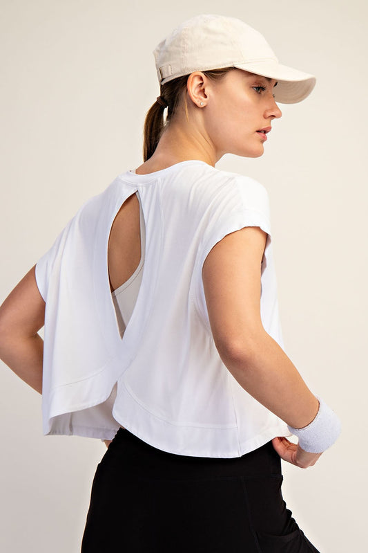 Viscose Modal Open Back Top