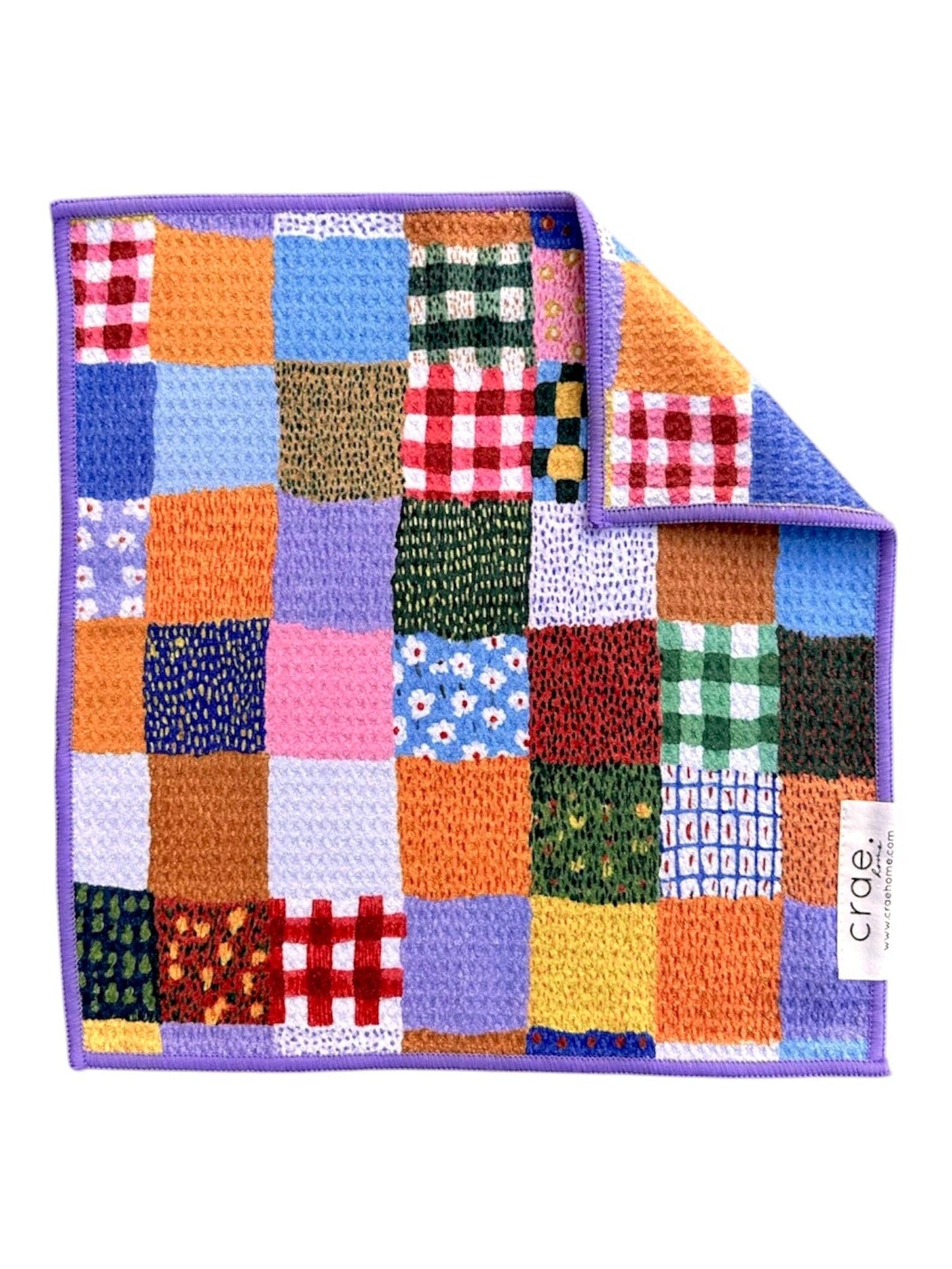 Patchwork Quilt: Double-Sided Washcloth