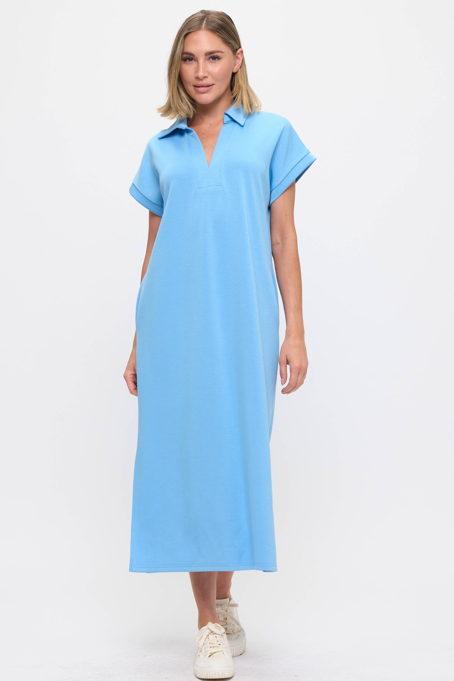 Solid Scuba Maxi Dress