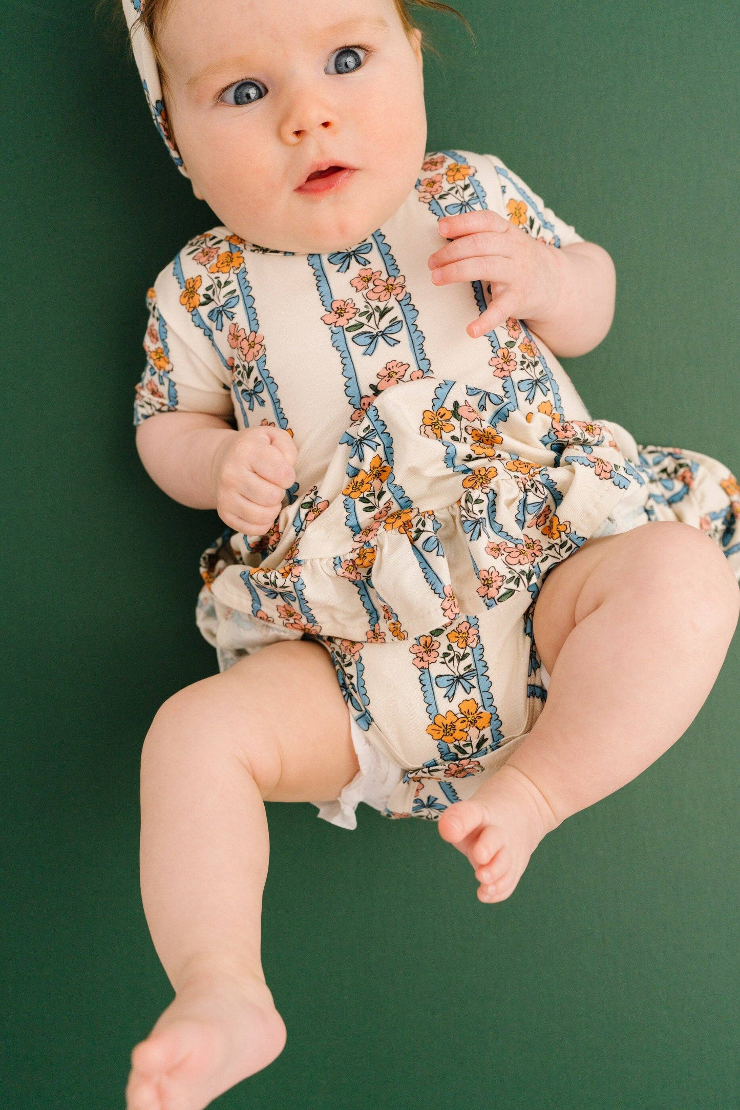 Cottage Bouquet Short Sleeve Bamboo Dress With Snaps