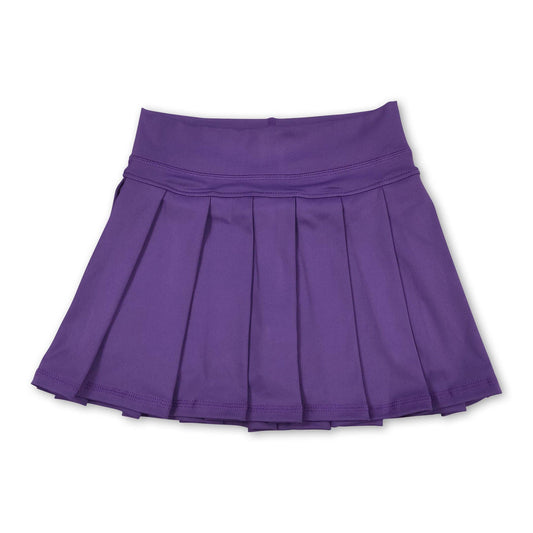Purple High Waist Girls Skort