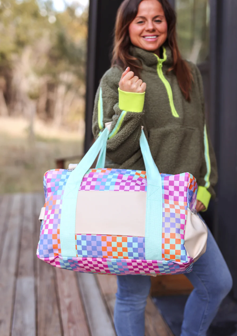 Duffle Bag - Happy Checkered Short Pocket (Multi Checkered)