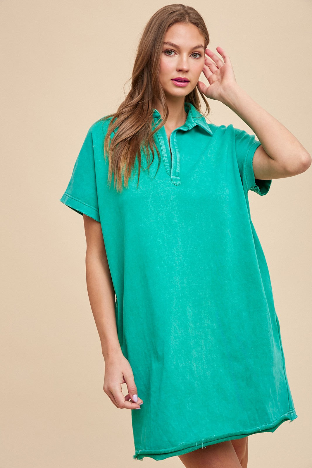 Mineral Washed French Terry Dress