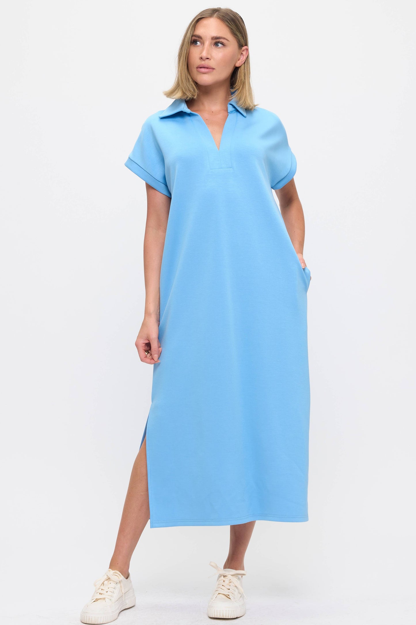 Solid Scuba Maxi Dress