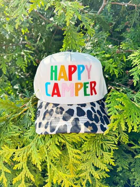 Happy Camper Leopard Hat- Pre Order!