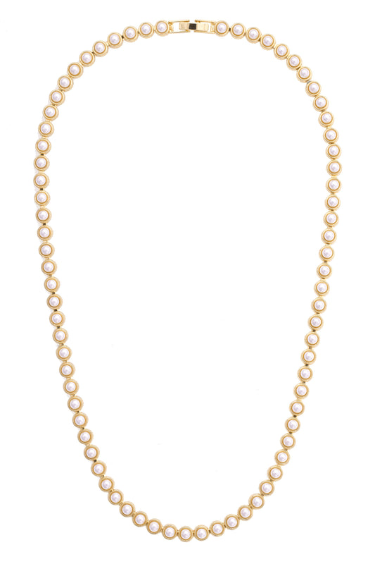 Ivy Pearl Linked Necklace in Ivory