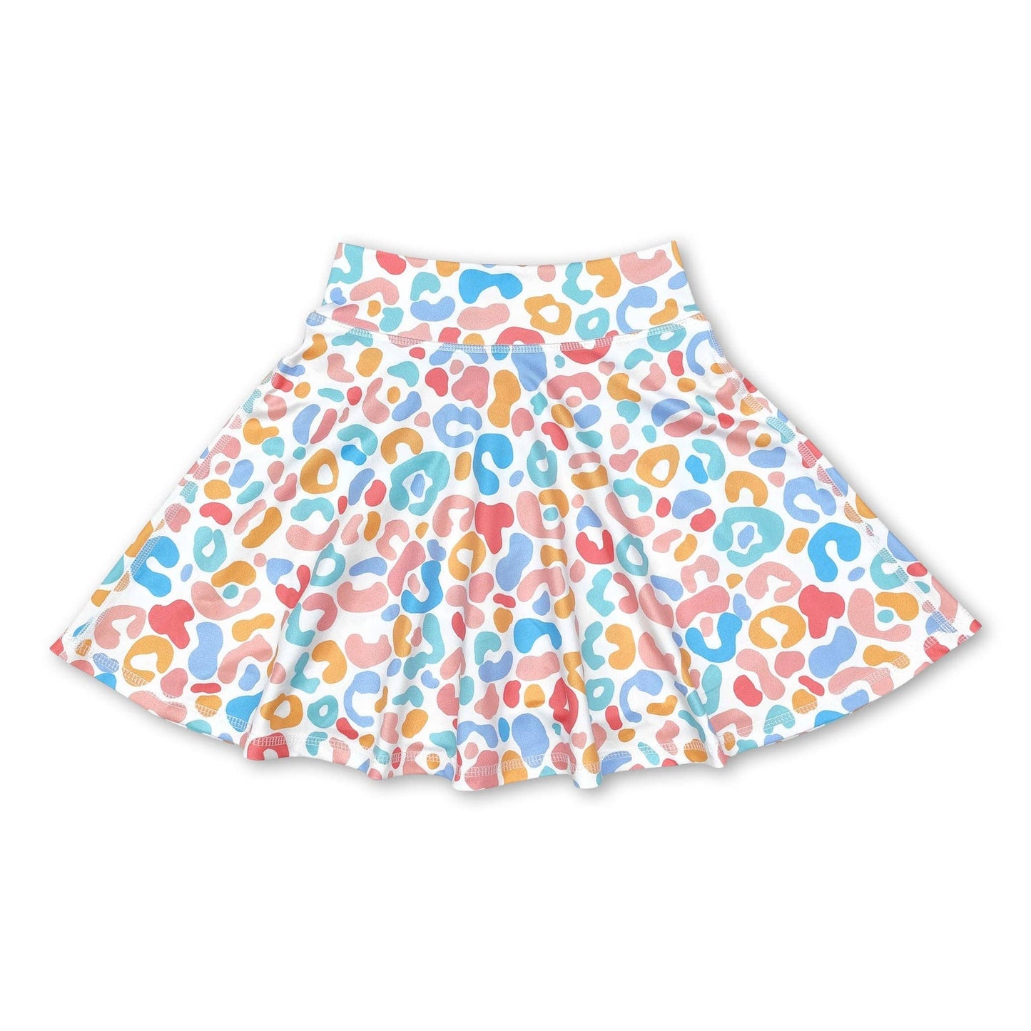 Colorful  Leopard Girls Activewear Skort