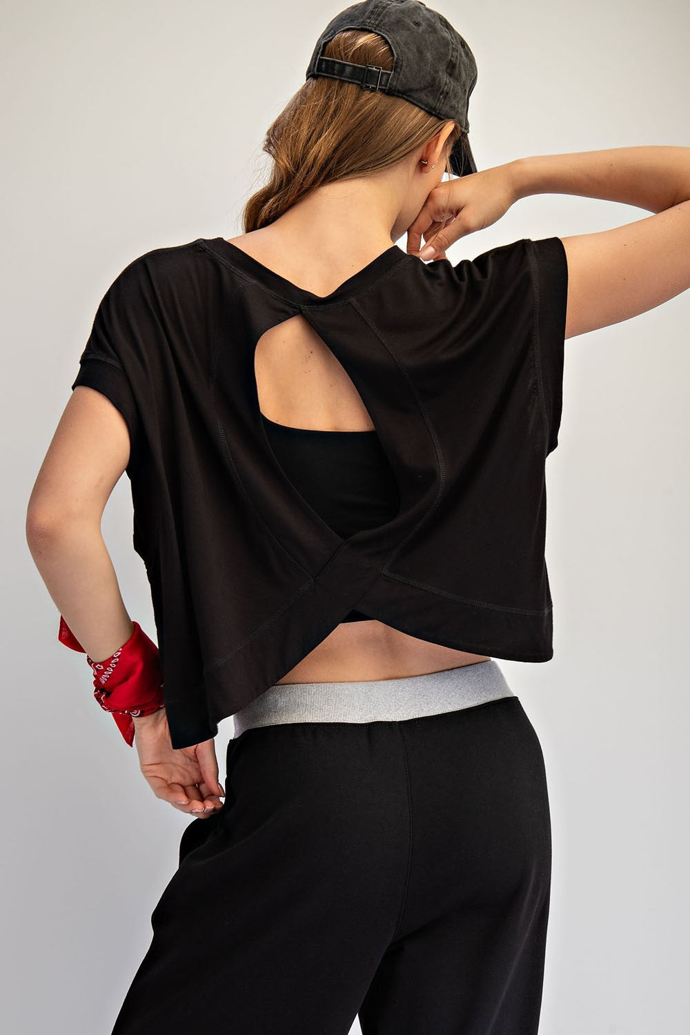Viscose Modal Open Back Top