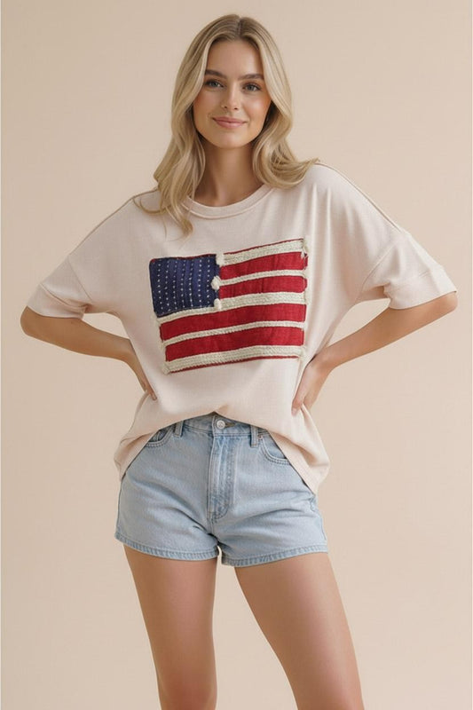 Ivory Flag Round Neck