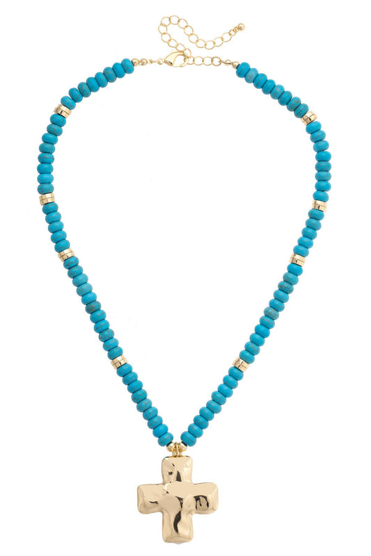 Las Cruces Beaded Necklace in Turquoise