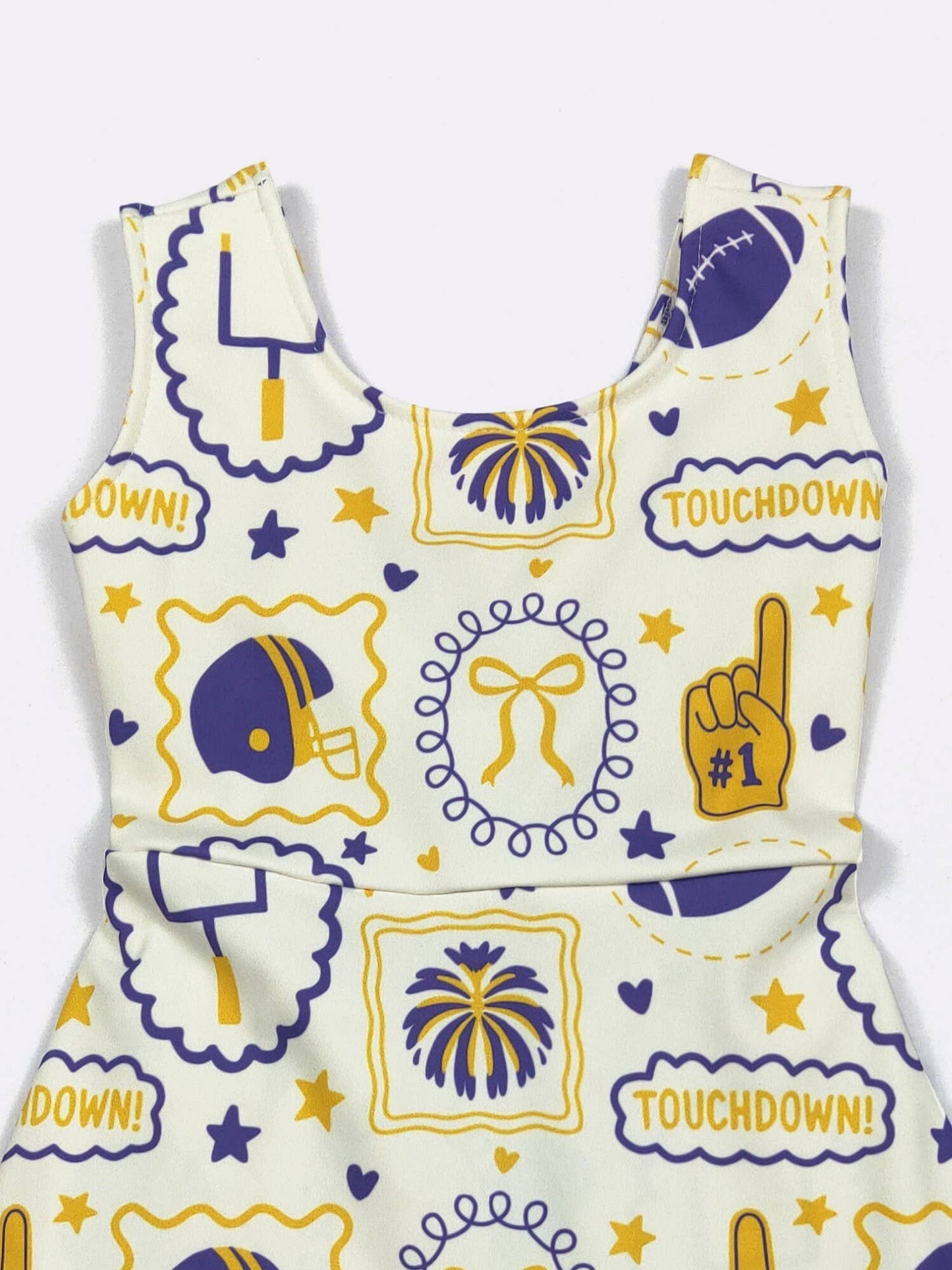 Purple & Gold Go Team Girls Athletic Dress