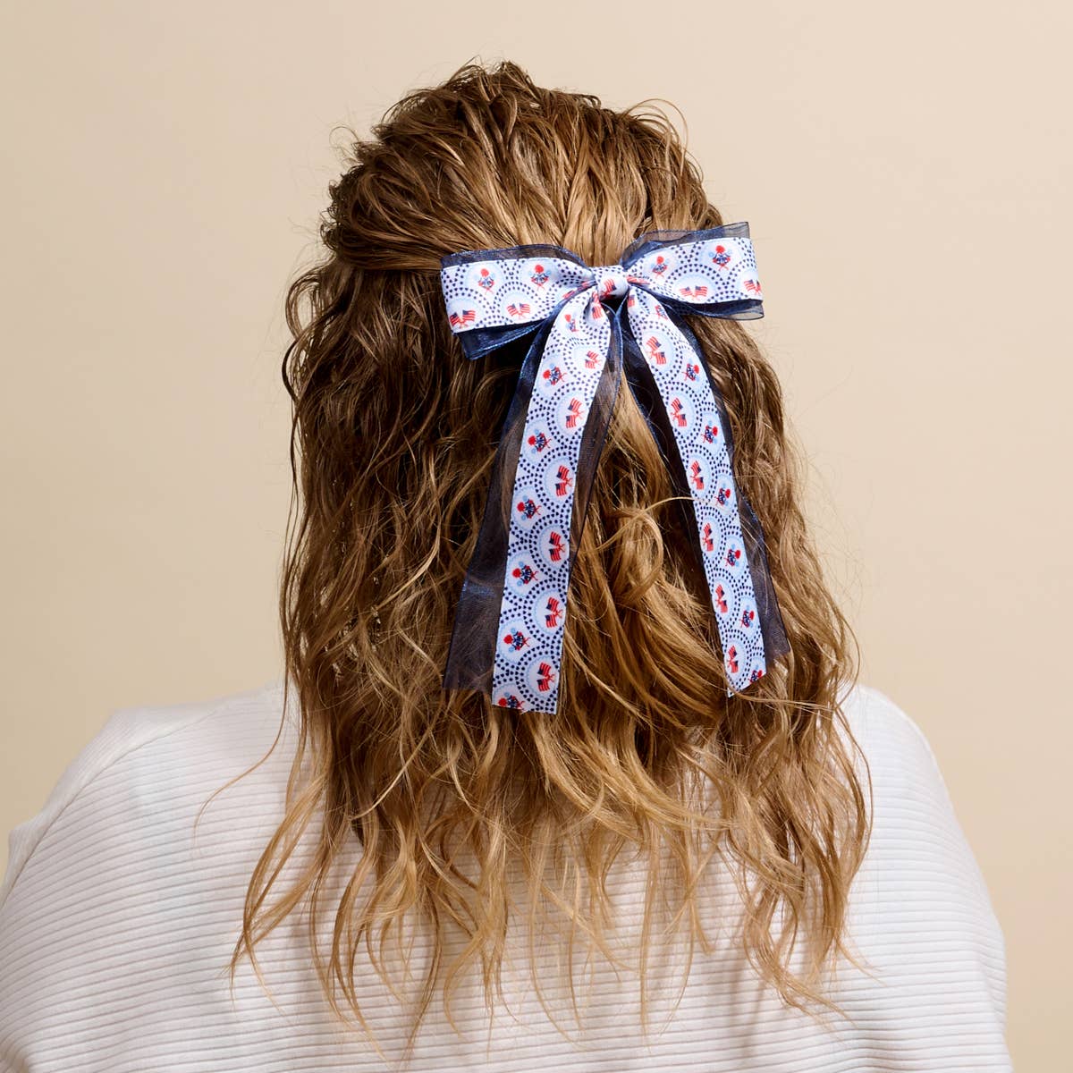 Lovely Layered Hair Bow–All-American Darling