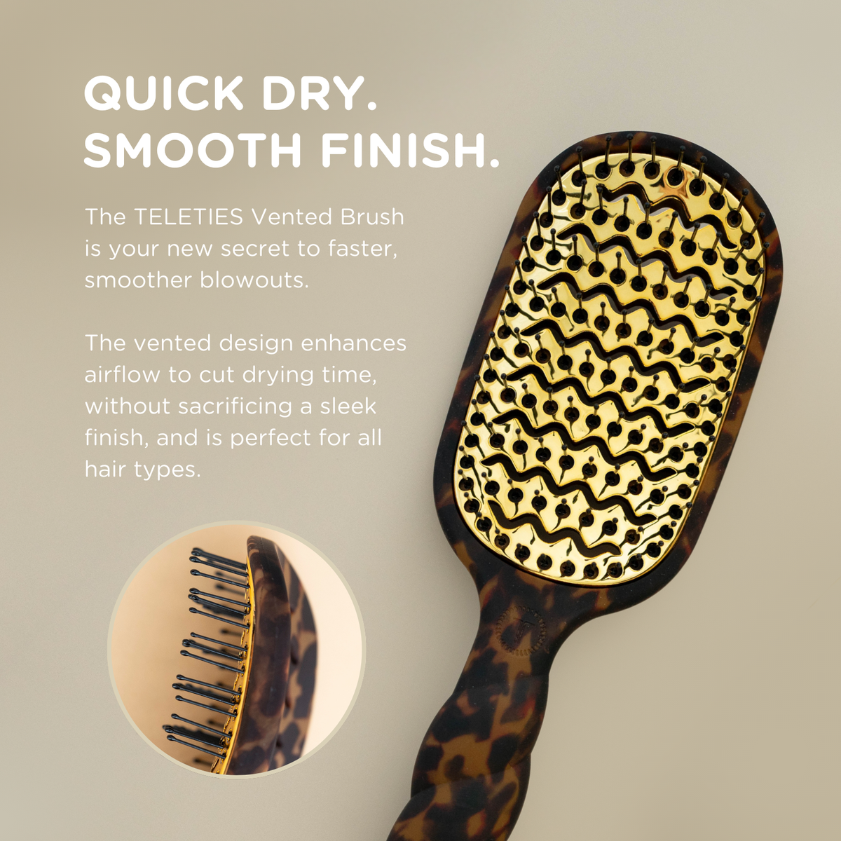 Vented Brush | Full Size | Tortoise