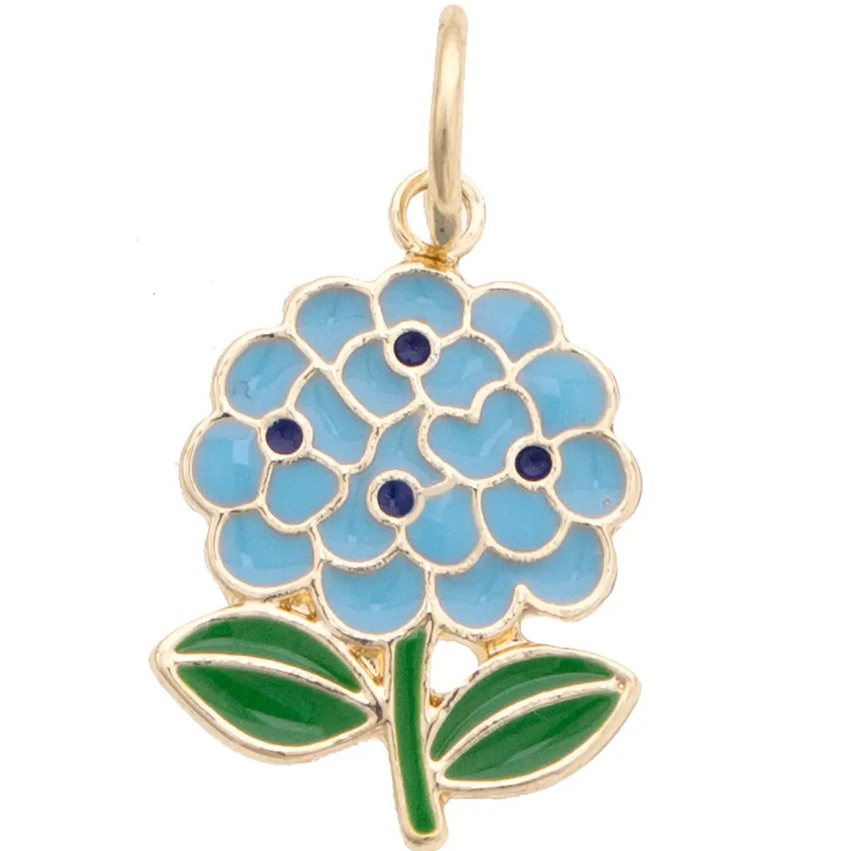 Hydrangea Bouquet Charm in Blue