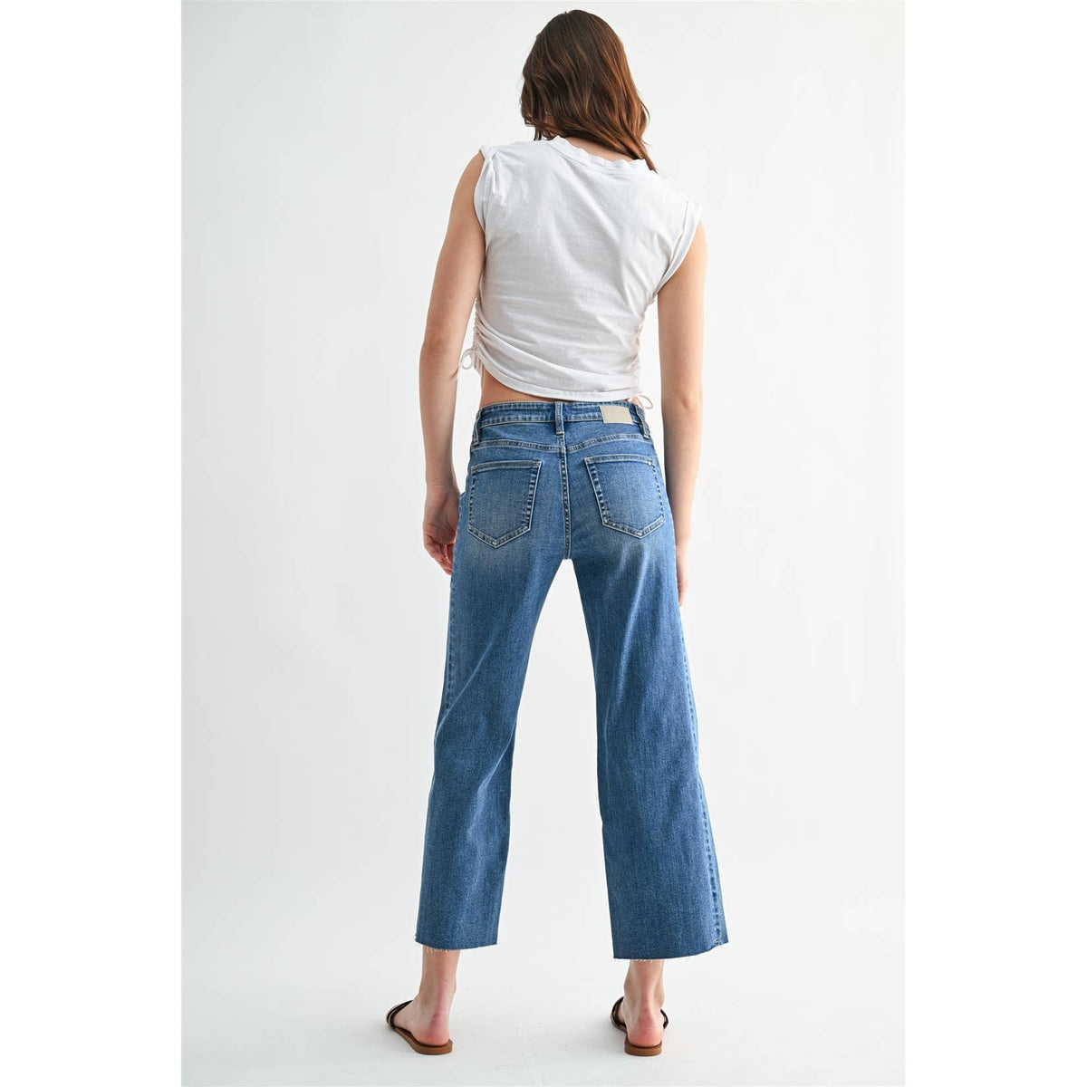 MID RISE STRAIGHT TUMMY TUCK CROP LOOSE FIT
