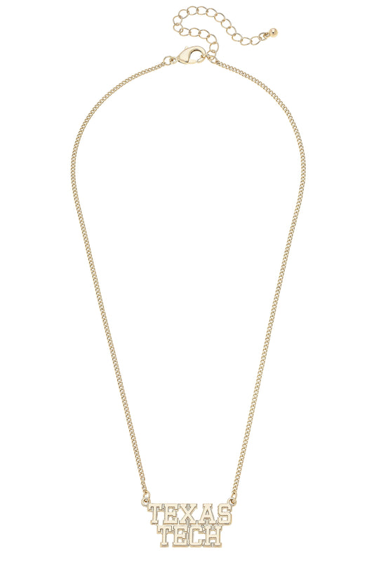 Texas Tech Red Raiders Varsity Outline Necklace