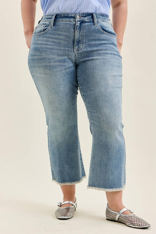 MR Kick Flare w/ Frayed Hem - PLUS