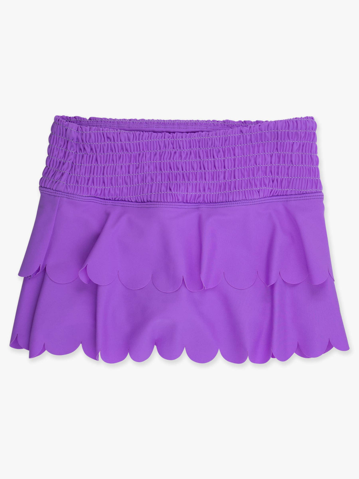 Girls Neon Purple Active Tiered Flare Skort