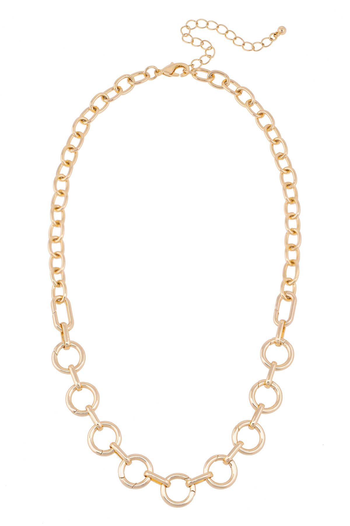 Juliette Charm Collector Necklace Base in Shiny Gold