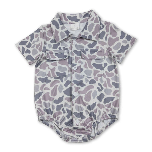 Camo Baby Collar Onsie