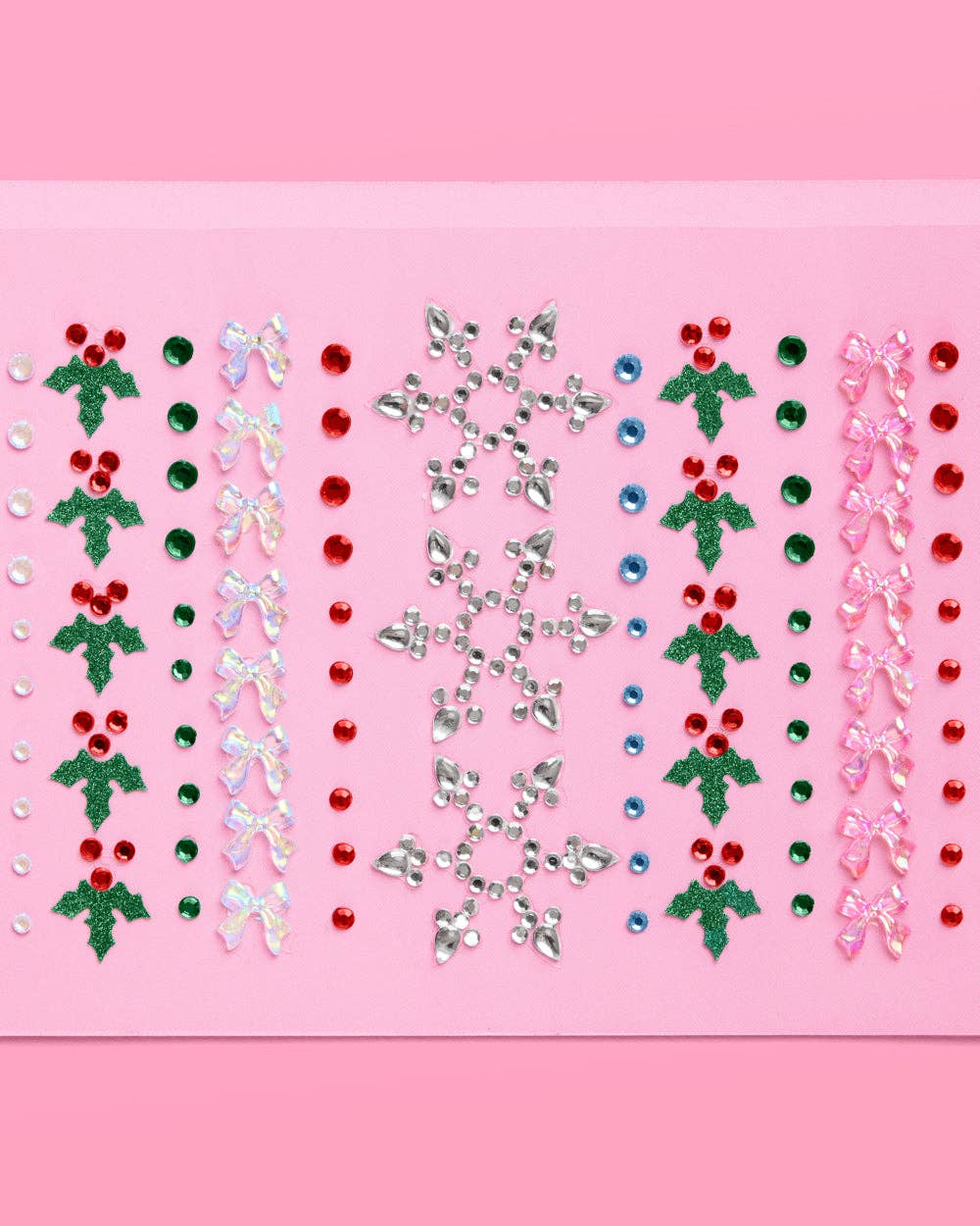 Merry & Bright Gem Set - 89 adhesive face gems, stocking stuffer, christmas gift