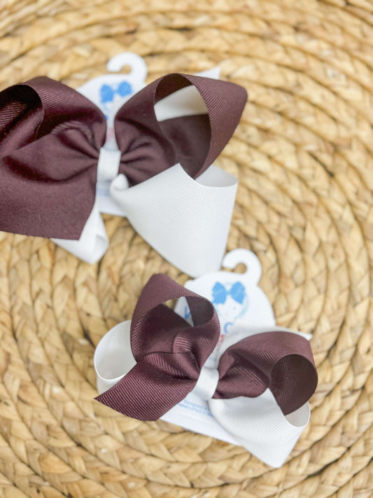 Maroon/White Gameday Bow