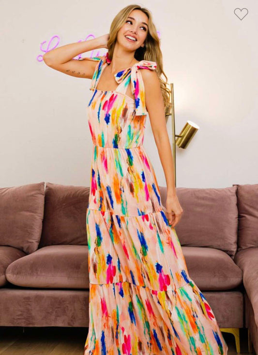 Paint Print Tired Maxi