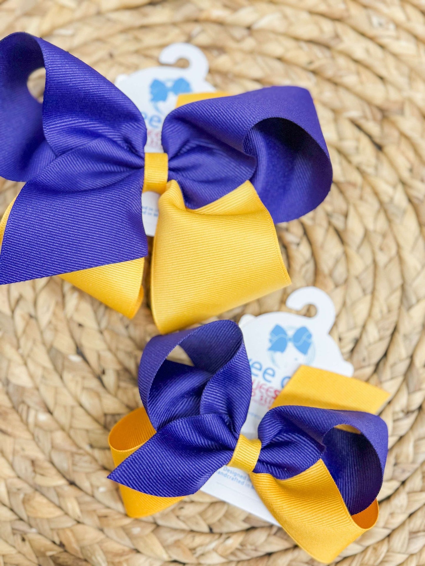 Purple/Yellow Gameday Bow