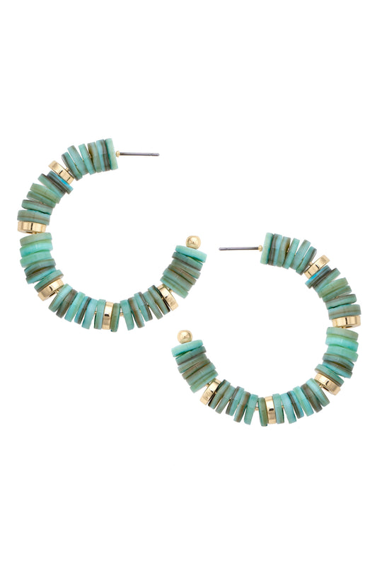 Sophia Shell Hoop Earrings