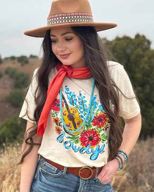 Blue Bonnet Howdy Tee