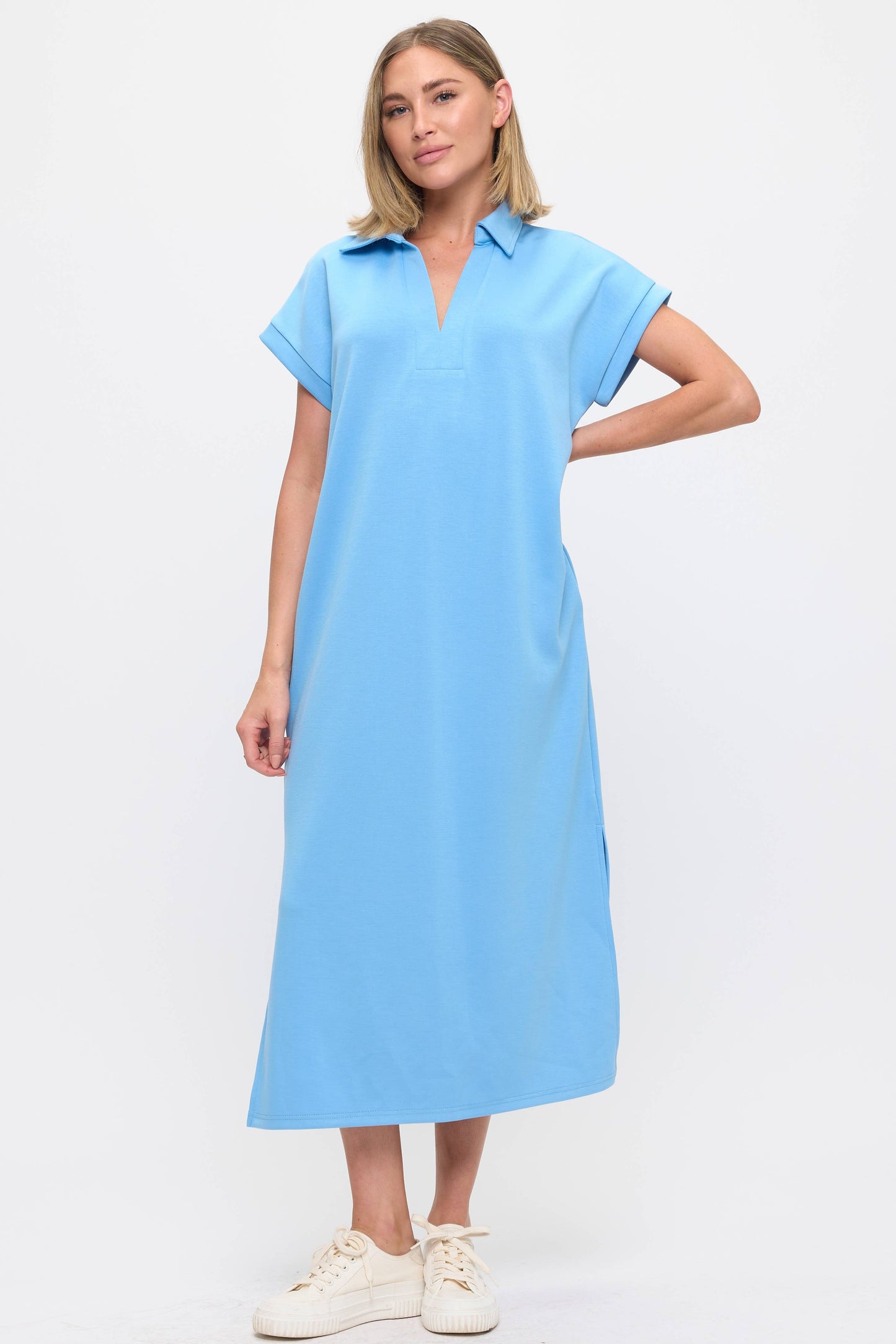 Solid Scuba Maxi Dress