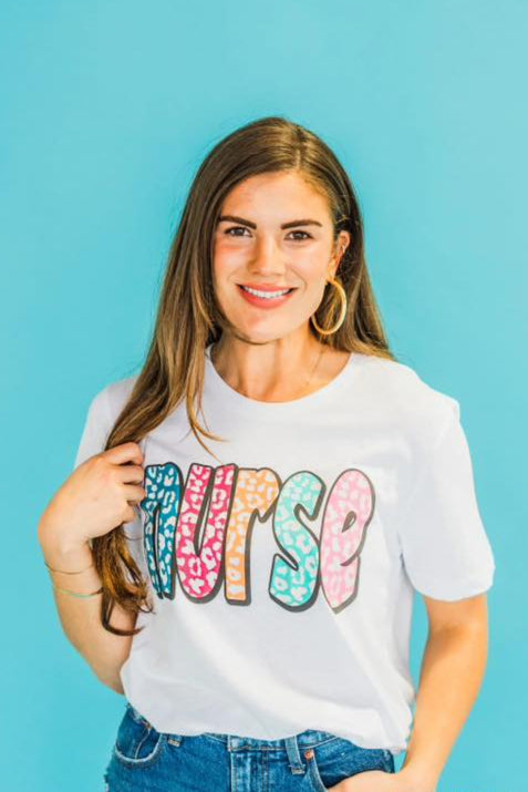 Leopard Nurse Tee