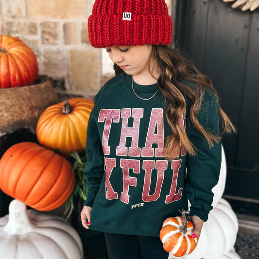 Thankful Glitter Sweatshirt