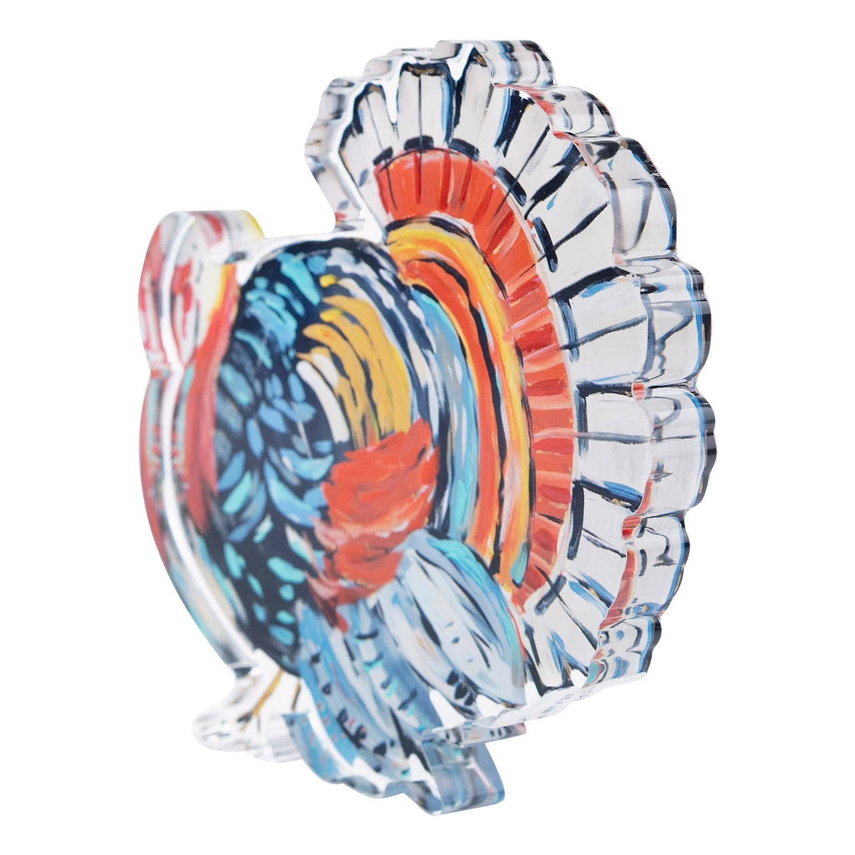 Colorful Turkey Acrylic Stand - Fall Decor