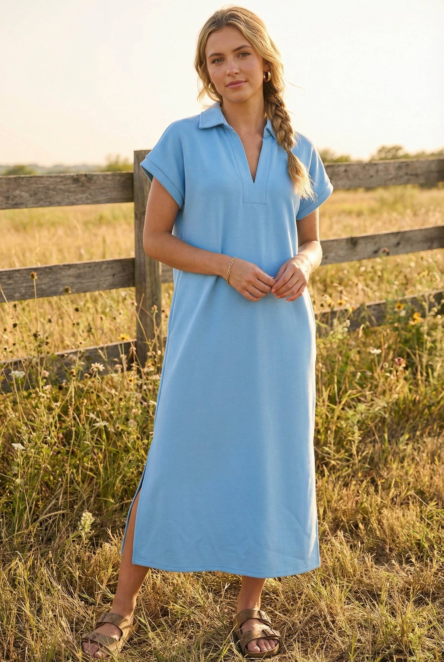 Solid Scuba Maxi Dress