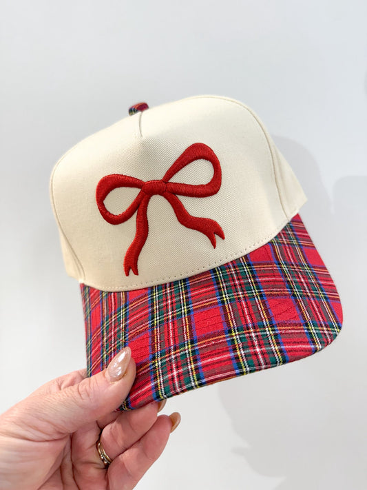Plaid Bow Cap