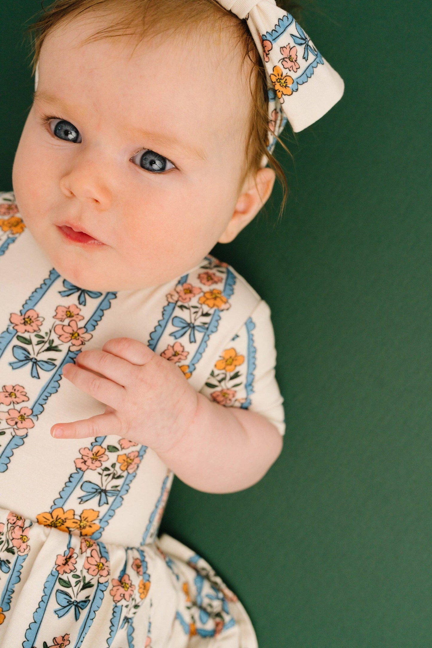 Cottage Bouquet Short Sleeve Bamboo Dress With Snaps
