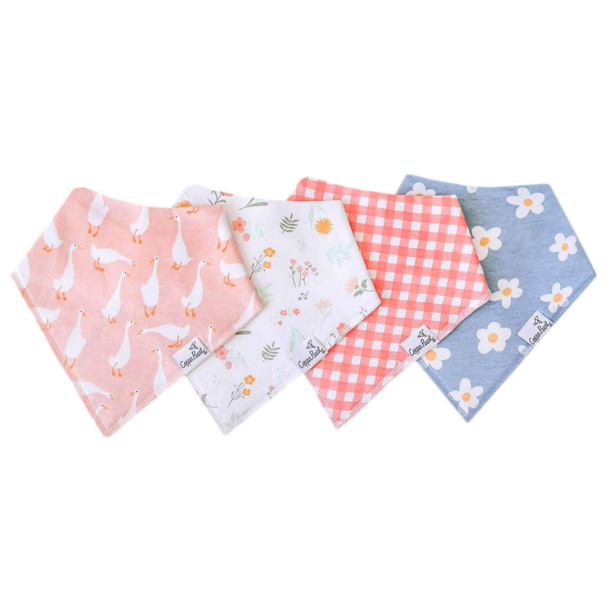 4 Pack Baby Bandana Bibs - Goosie