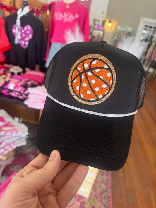 Polka Dot Basketball Patch Hat