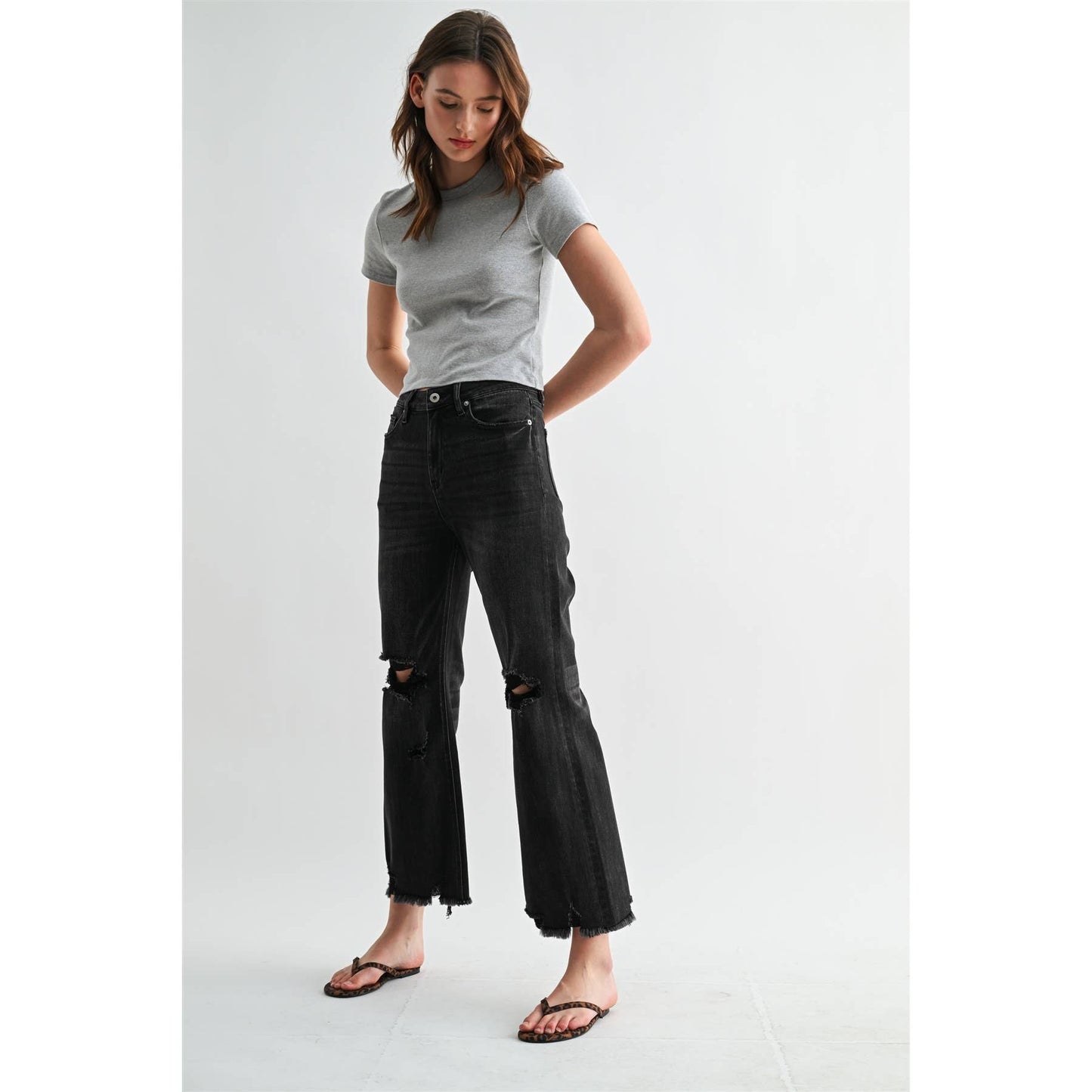 SUPER HIGH DISTRESSED JEANS