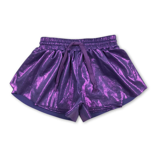 Metallic Girls Shorts