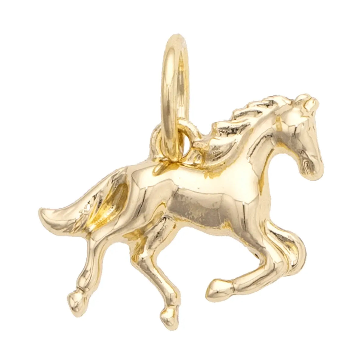 Running Mustang Charm in Shiny Gold