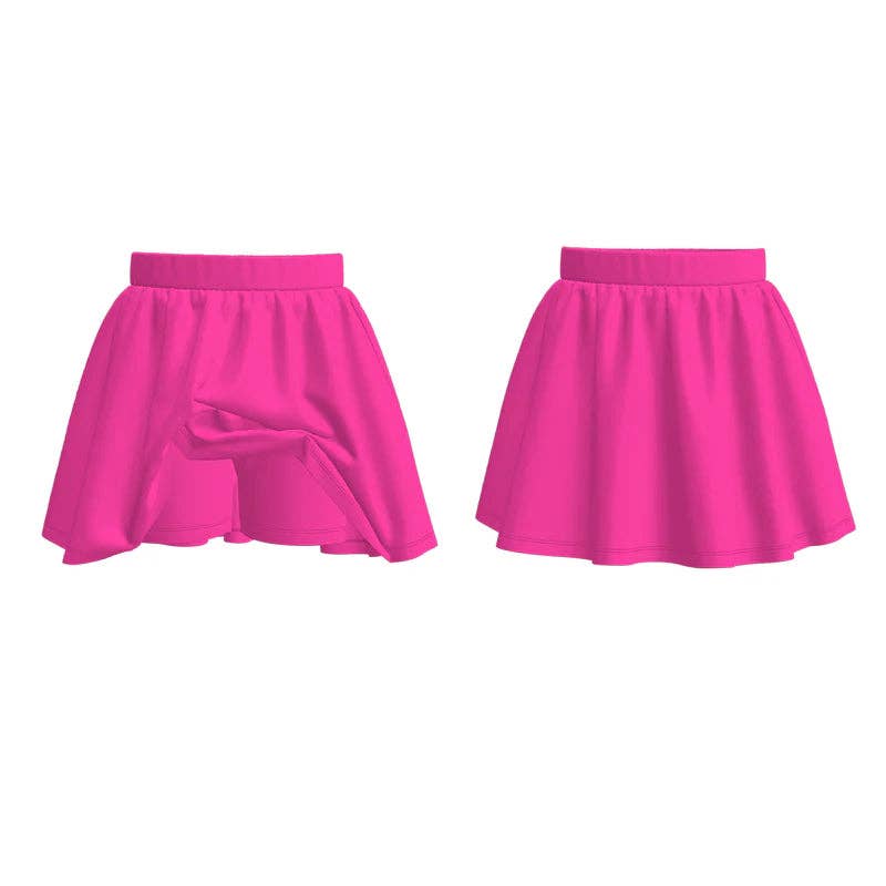 Girls Summer Outdoor Soft Muti-Colors Athletic Skirt