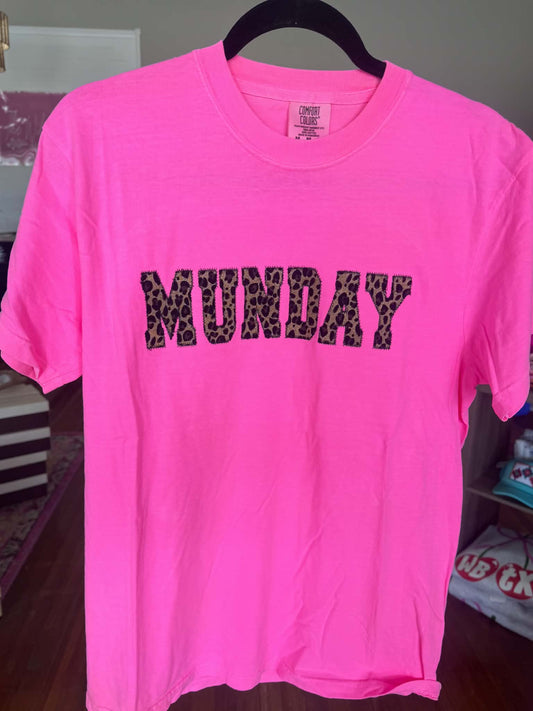 Varsity Leopard Applique Tee